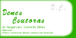 denes csutoras business card