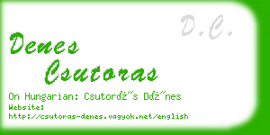 denes csutoras business card